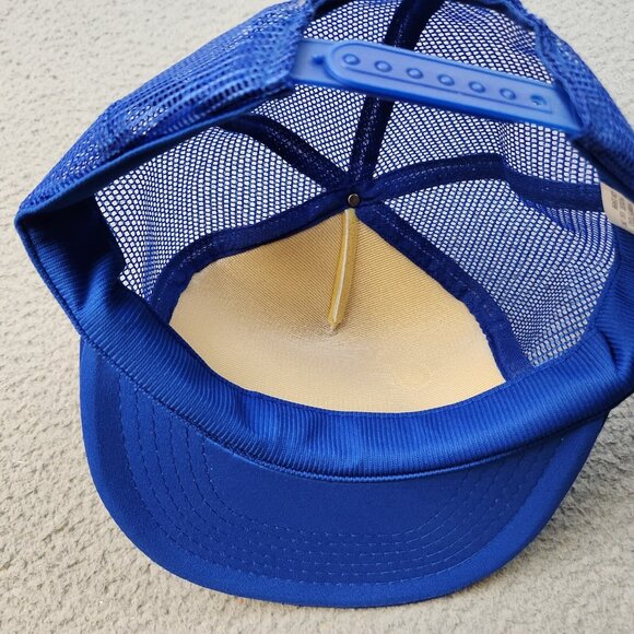 Vintage Trucker Hat Snapback Cap Niagra Falls Canadian Flag Foam Blue White Mesh - Picture 7 of 9